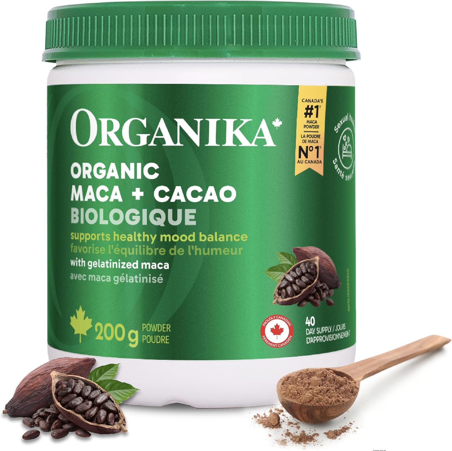 Organika maca and cacao powder, 200 g