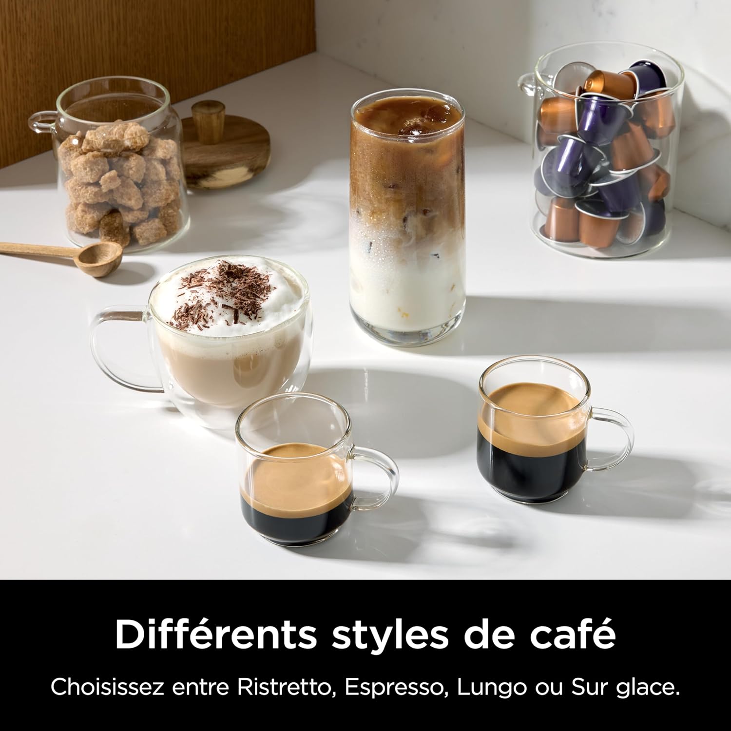Detalle de Ninja Prestige Machine à Café 2-en-1: filtre et capsules pour latte et espresso – CFN802EU