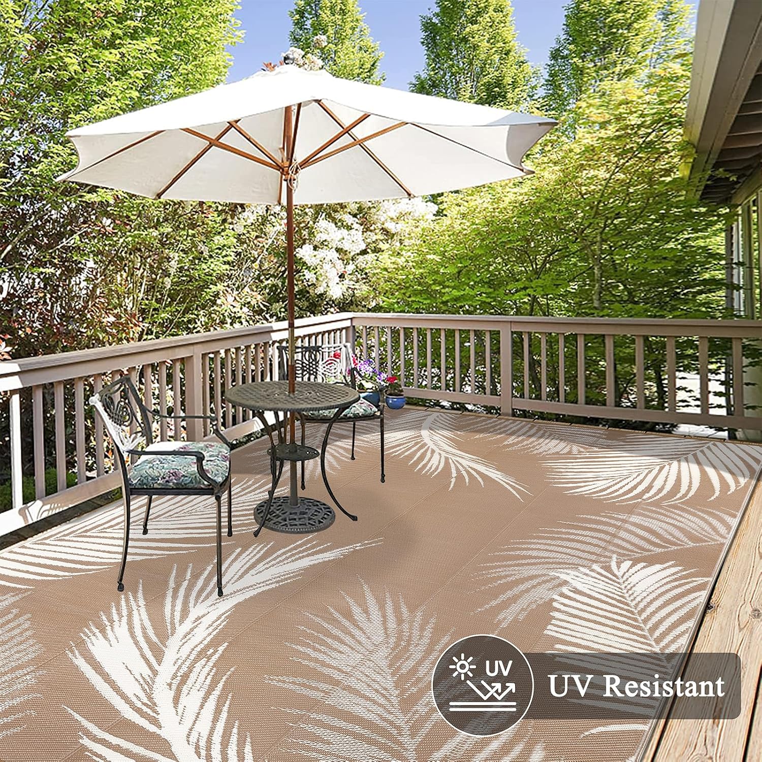 Detalle de Pauwer 9x12 Waterproof Outdoor Rug