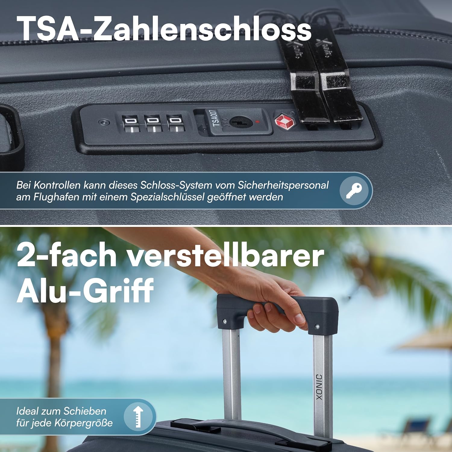Thumbnail 6 de Xonic Hartschalenkoffer L 65L – robuster, leichter Reisebegleiter mit TSA-Schloss