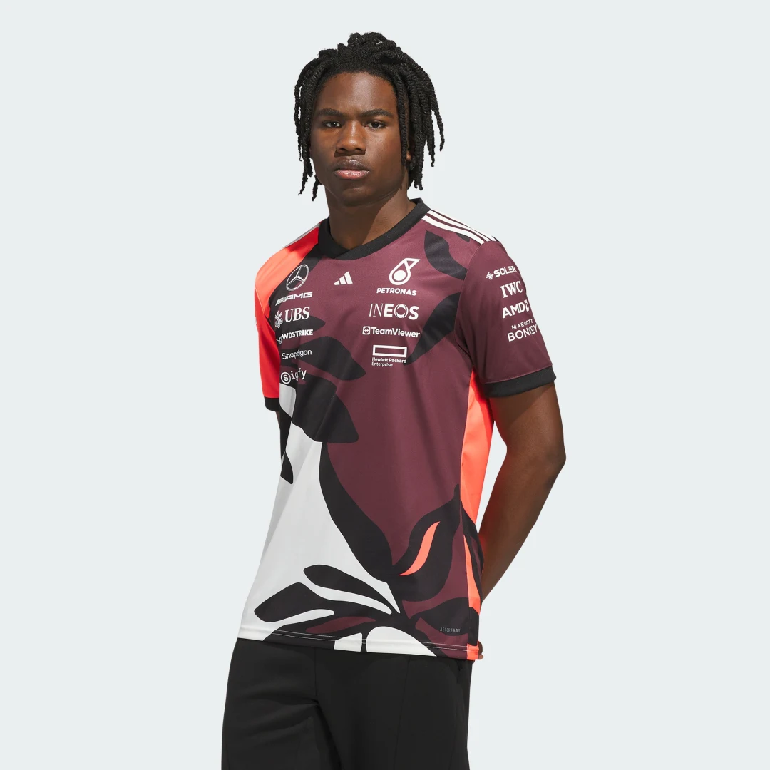 Detalle de Camiseta de piloto Mercedes-AMG Petronas Formula One Team Summer Pack – Adidas (Burgundy)
