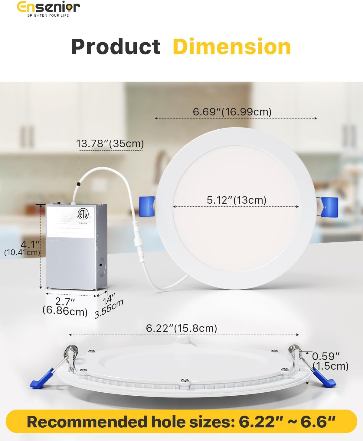 Thumbnail 4 de Ensenior 6 Inch LED Recessed 1200LM