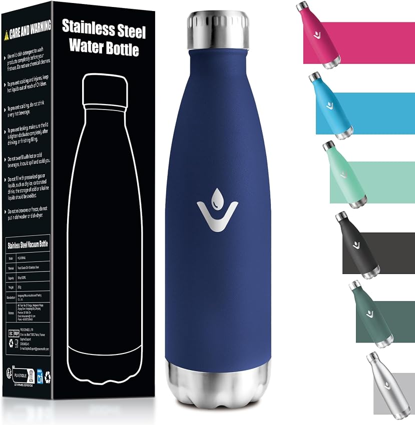 Detalle de HoneyHolly Botella térmica 750 ml, acero 18/8, a prueba de fugas 🚰