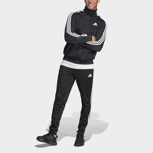 Thumbnail 4 de adidas Men's Sportswear Basic 3 Stripes Tricot Track Suit – Black, Size L