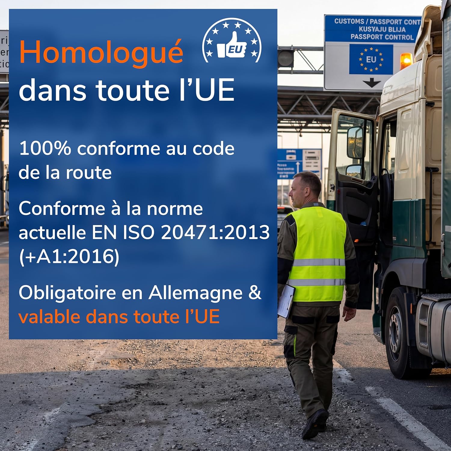 Detalle 2 de Upgrade4cars Gilet de Sécurité réfléchissant EN 20471 – 4 pièces jaunes taille universelle