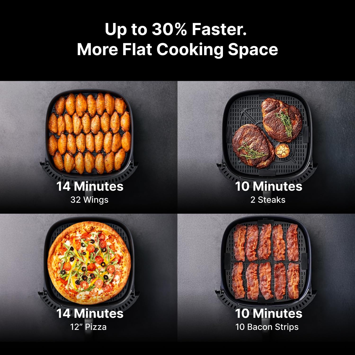 Detalle de Typhur Dome 2 Large AI Smart Air Fryer: Dual Top & Bottom Heating, 15-in-1, Self-Cleaning