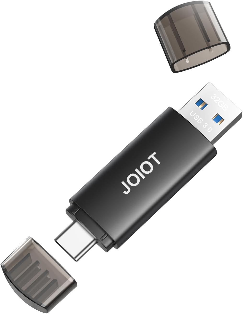 32GB USB C Flash Drive Dual USB 3.0 Type C + USB A — 2-in-1 Portable Thumb Drive (Black)
