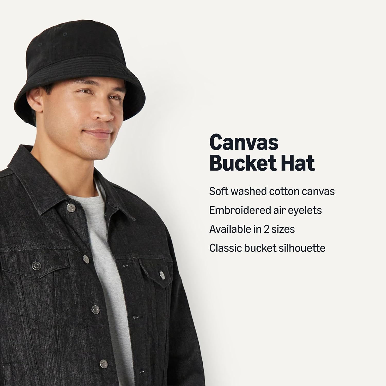Detalle 2 de Amazon Essentials AE Men’s Washed Cotton Bucket Hat with Air Eyelets