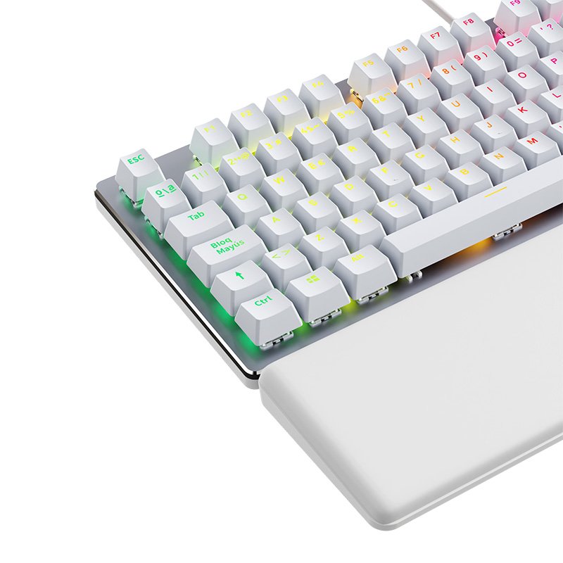 Detalle 2 de Newskill Serike V2 Teclado gaming RGB Blanco NewSwitch Red 87 teclas