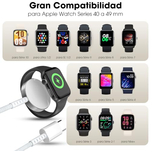 Thumbnail 5 de BSTOEM Cargador magnético para Apple Watch USB-C de 1 m con carga rápida