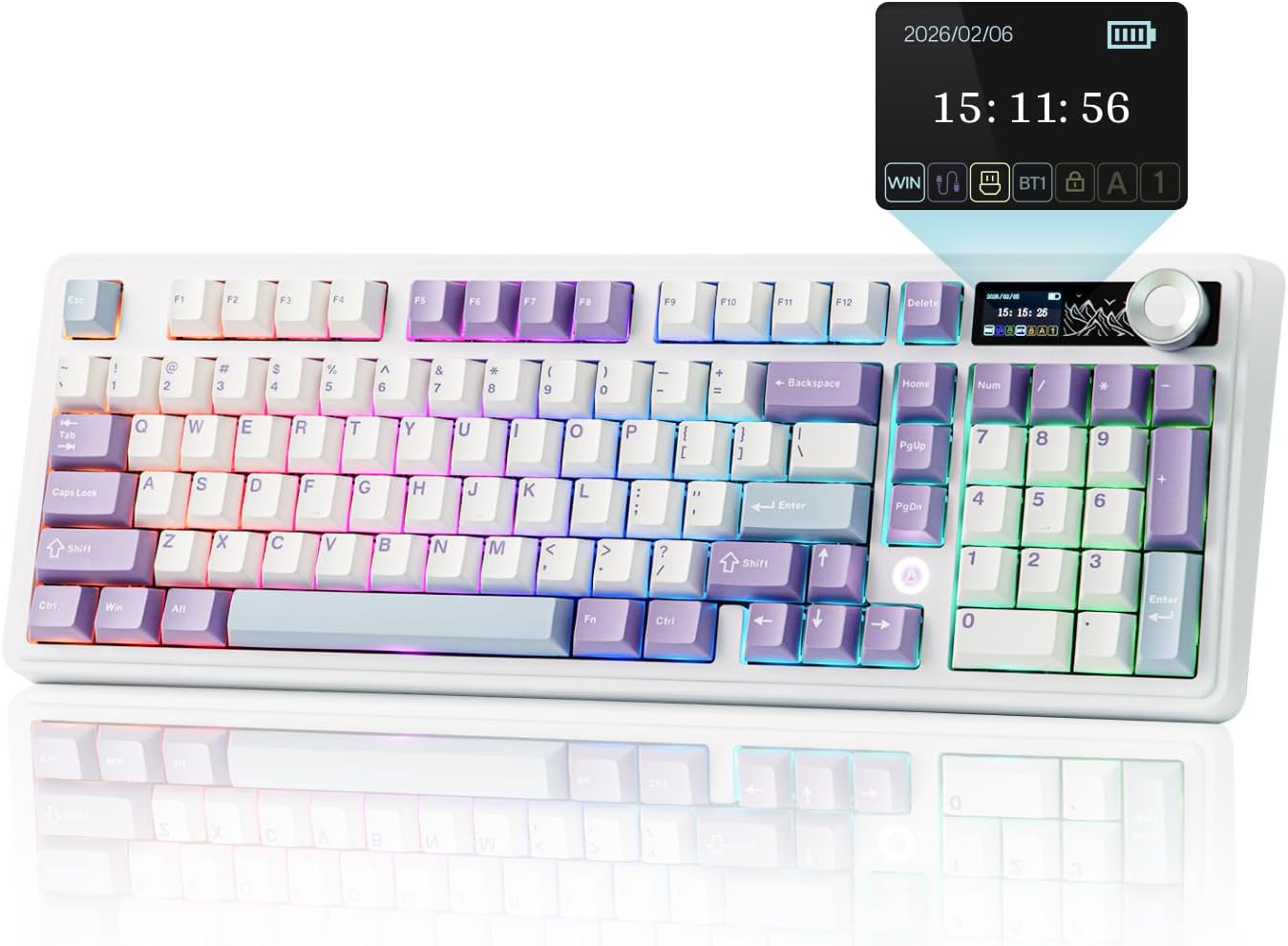 Detalle de MechLands AJAZZ AK980 V2 Mechanical Gaming Keyboard with Display Screen and 10,000mAh Battery