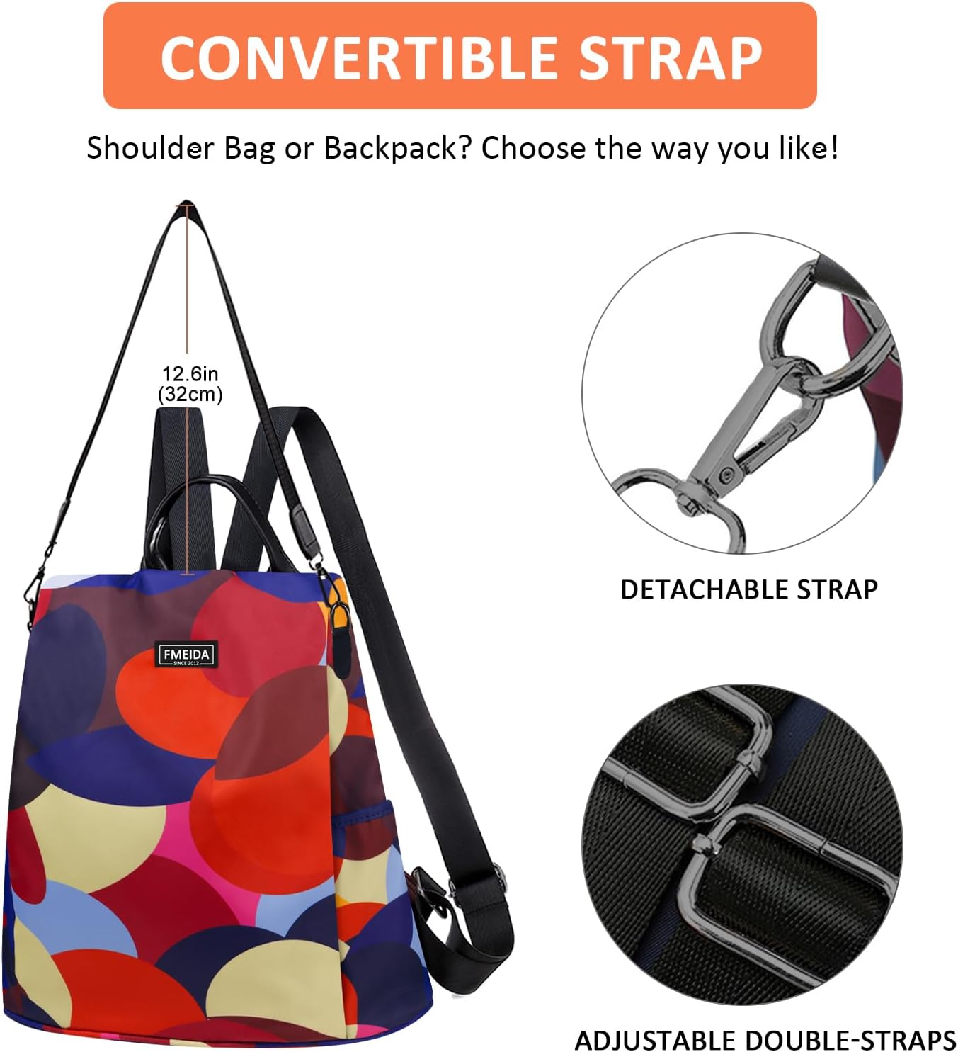 Thumbnail 6 de Fmeida Backpack Womens Anti Theft Travel Rucksack