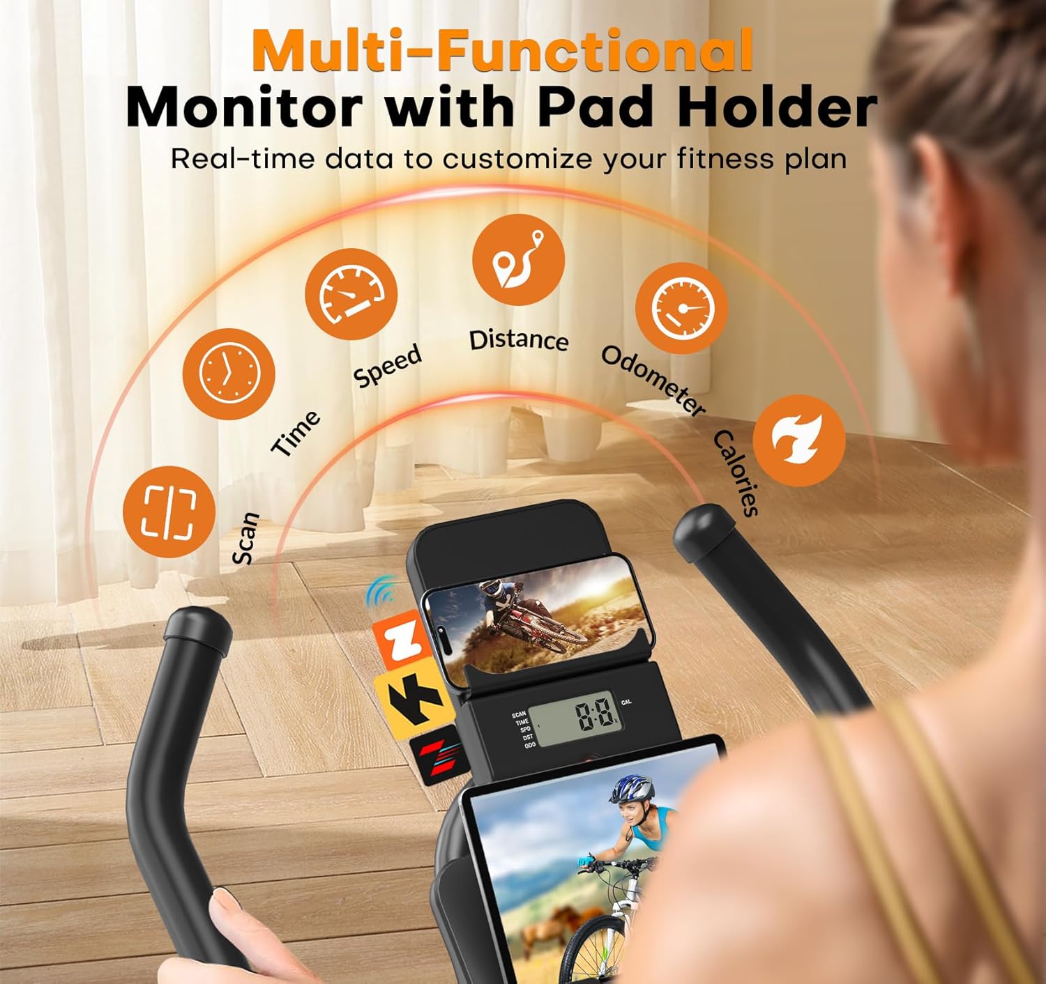 Thumbnail 5 de Adjustable Magnetic Resistance Exercise Bike 350 lbs capacity 🚴♀