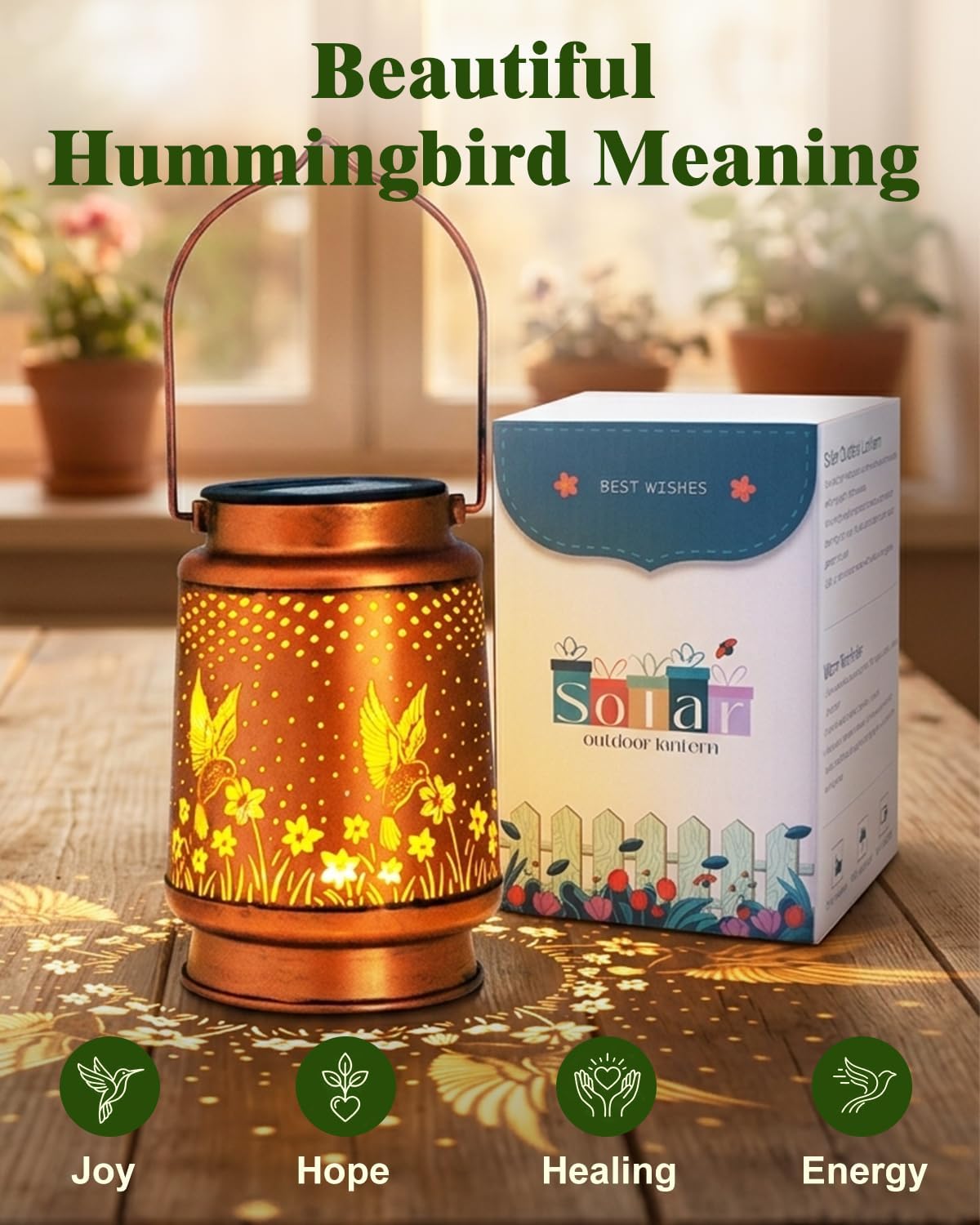 Thumbnail 6 de DIBIEECN Solar Lantern, Metal