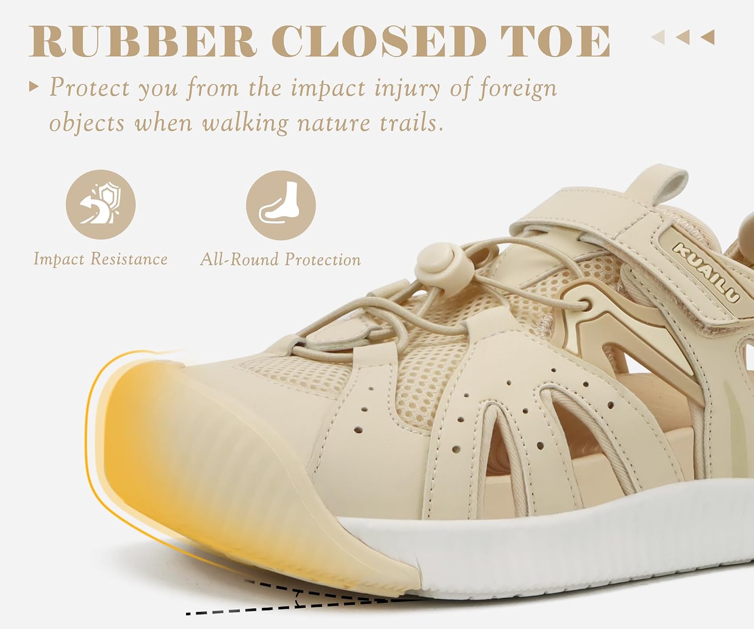 Thumbnail 4 de KuaiLu Women's Orthopedic Closed Toe Walking Sandals with Comfort Arch Support