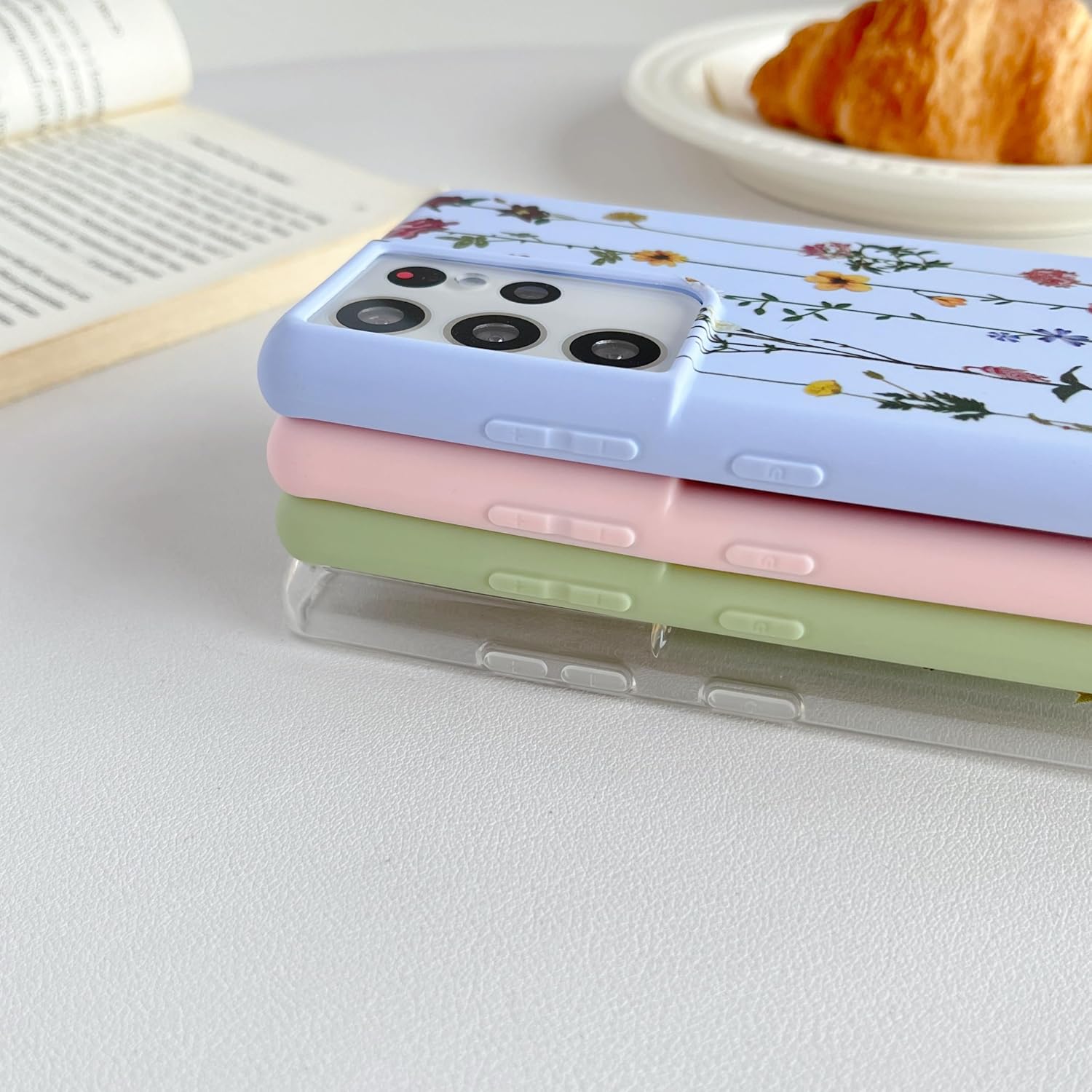 Detalle 2 de ZTOFERA Samsung Galaxy S21 Ultra 6.8" floral silicone case