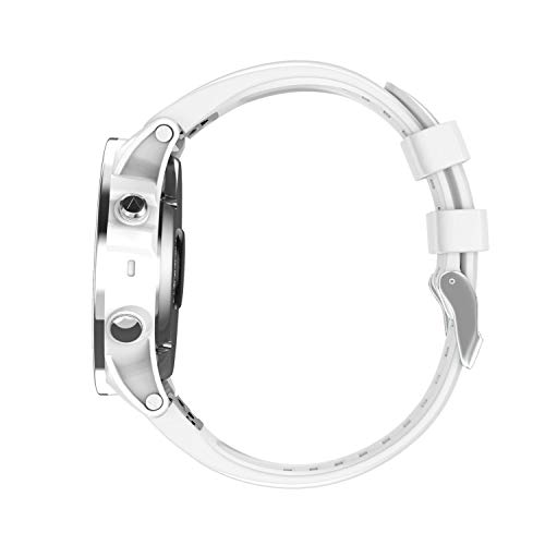 Thumbnail 5 de YOOSIDE 20mm Silicone Watch Strap, White, Quick Fit Replacement Band