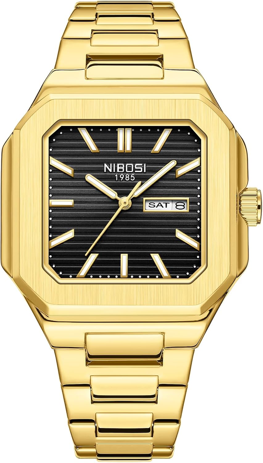 Detalle de NIBOSI Orologio uomo quadrato analogico