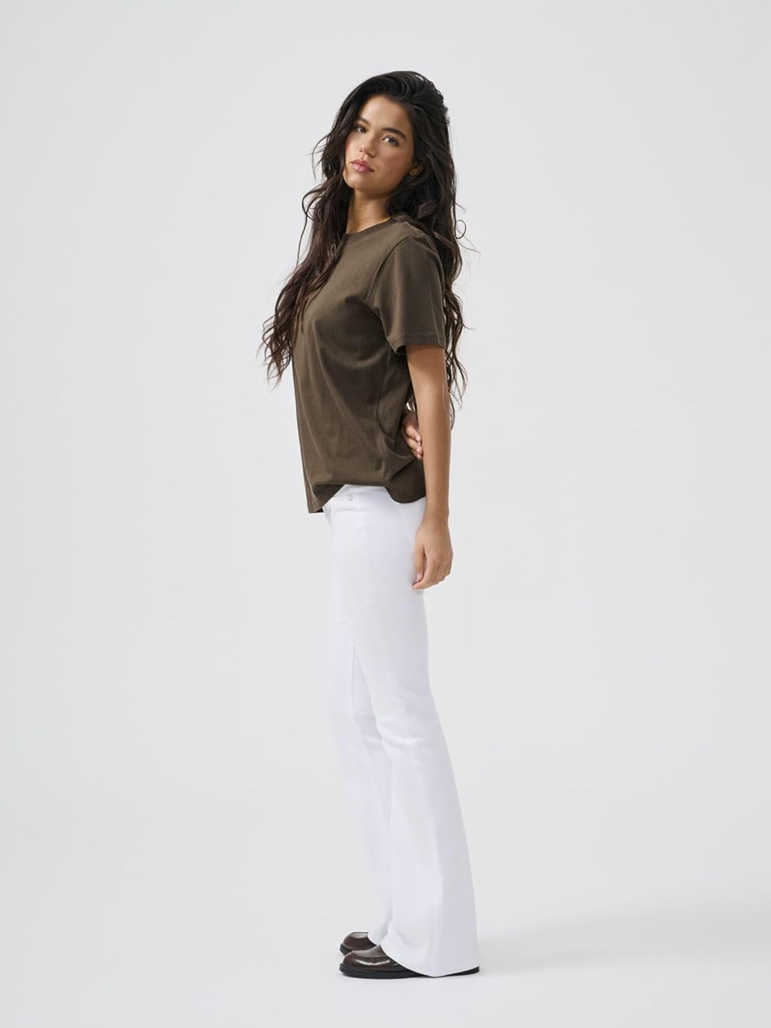 Detalle de ONLY Damen Flared-Jeans ONLBLUSH mit mittlerer Taille (Schlag ab dem Knie)