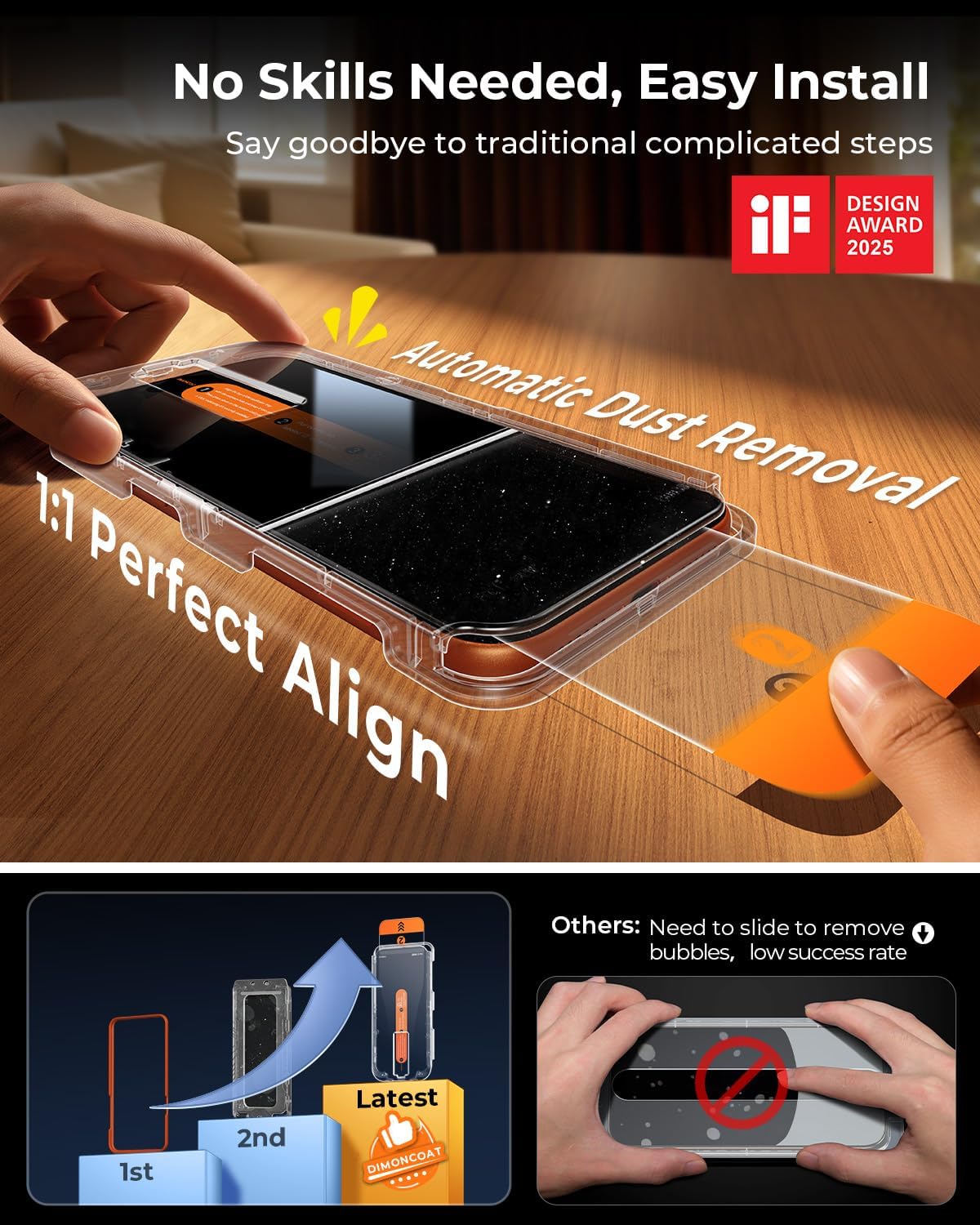 Detalle 2 de DIMONCOAT Privacy Screen Protector for iPhone 17 Pro Max