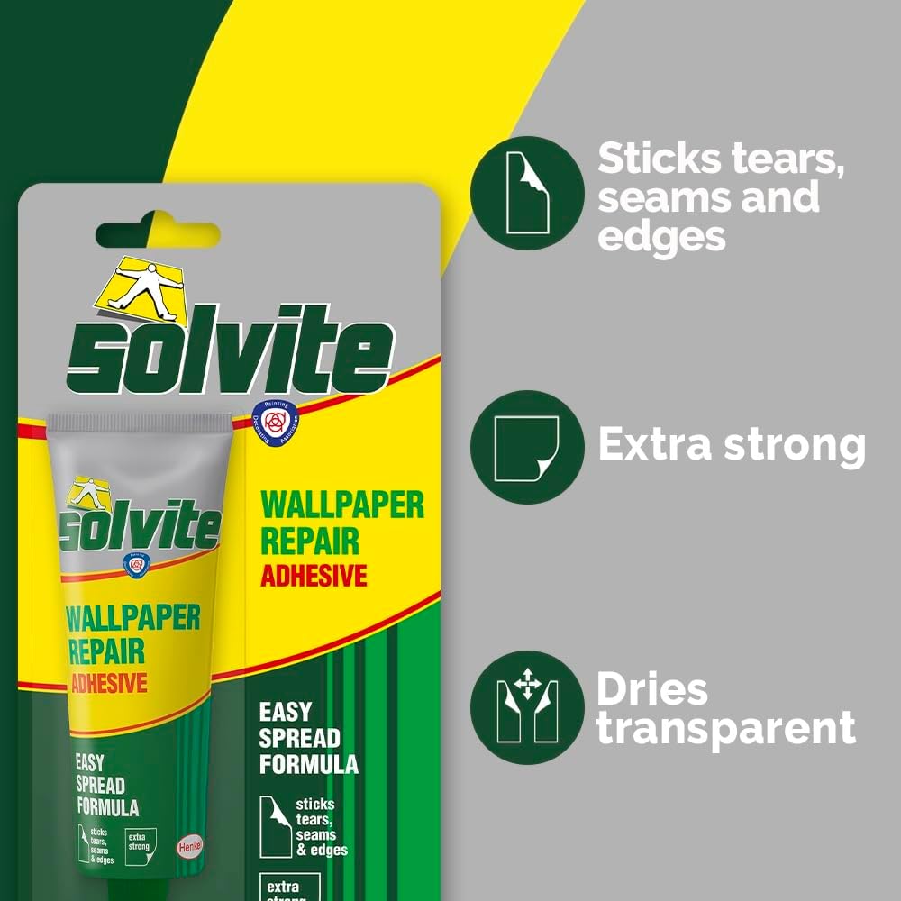 Thumbnail 4 de Solvite Wallpaper Repair Adhesive 56g — Extra-Strong Paste for Tears, Seams & Edges