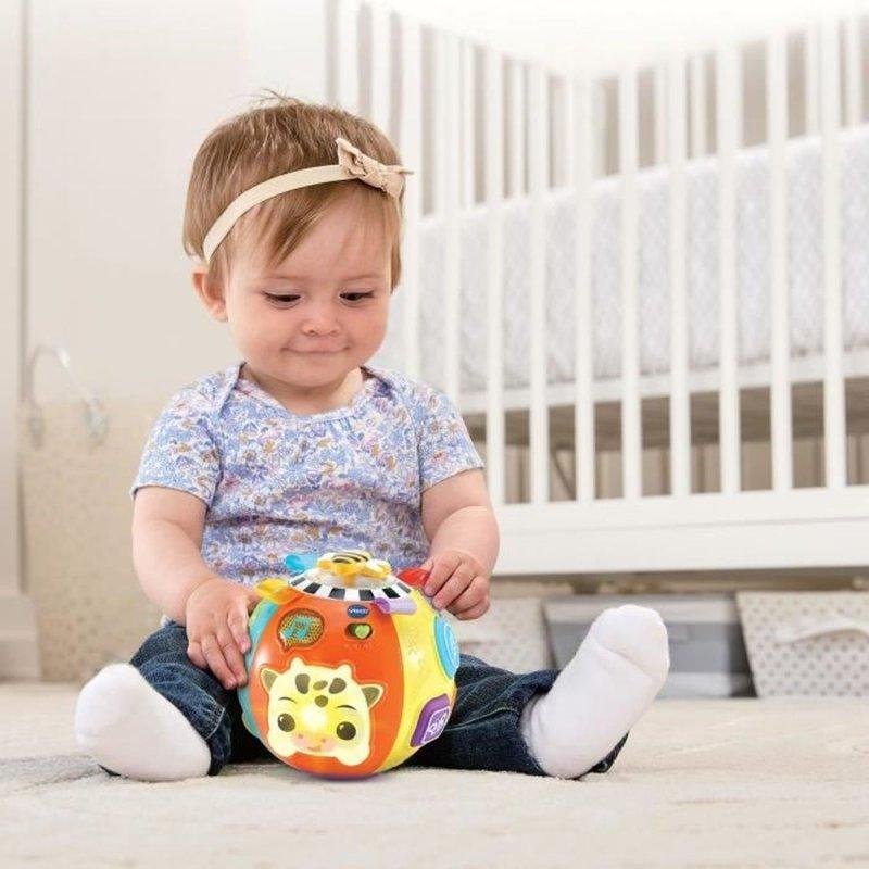 Detalle de Pelota Interactiva Lumi Animal Ball de VTech: luces, sonidos y texturas para bebés (6–36 meses)