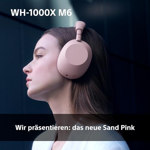 Detalle de Sony WH-1000XM6 kabellose Noise Cancelling-Kopfhörer – Signature Hi-Res Sound, faltbares Design, 30 Std. NC