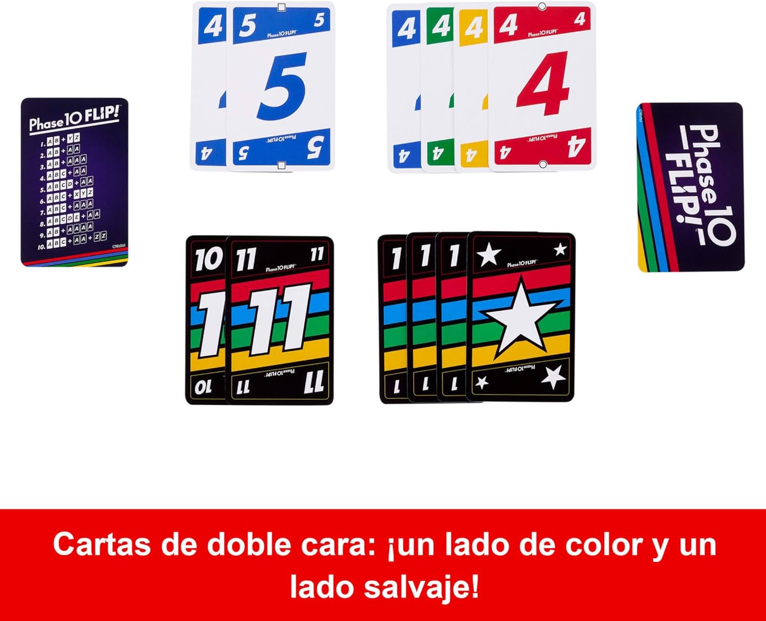 Thumbnail 2 de Mattel Games Phase 10 Flip 🎴 Juego de cartas familiar +7 años