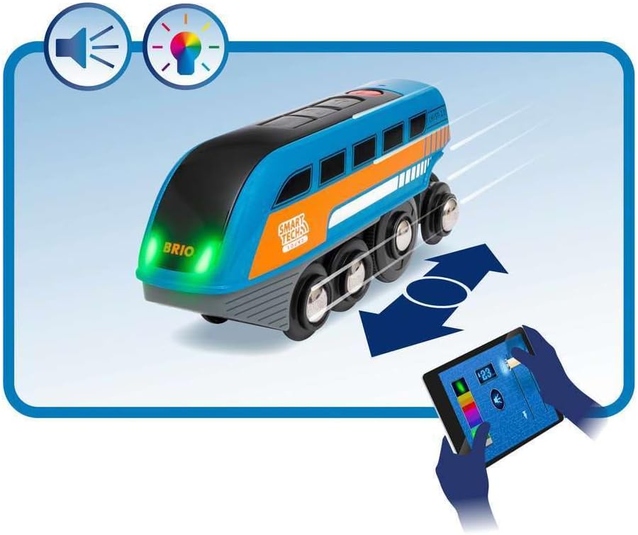 Detalle de BRIO World Locomotiva Parlante Smart Tech Sound – Set in legno per bambini 3+