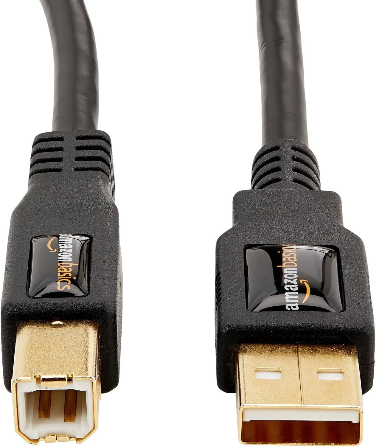 Detalle de AmazonBasics Cavo USB 2.0 A-maschio/B-maschio placcati oro da 3 m per stampanti e periferiche, nero