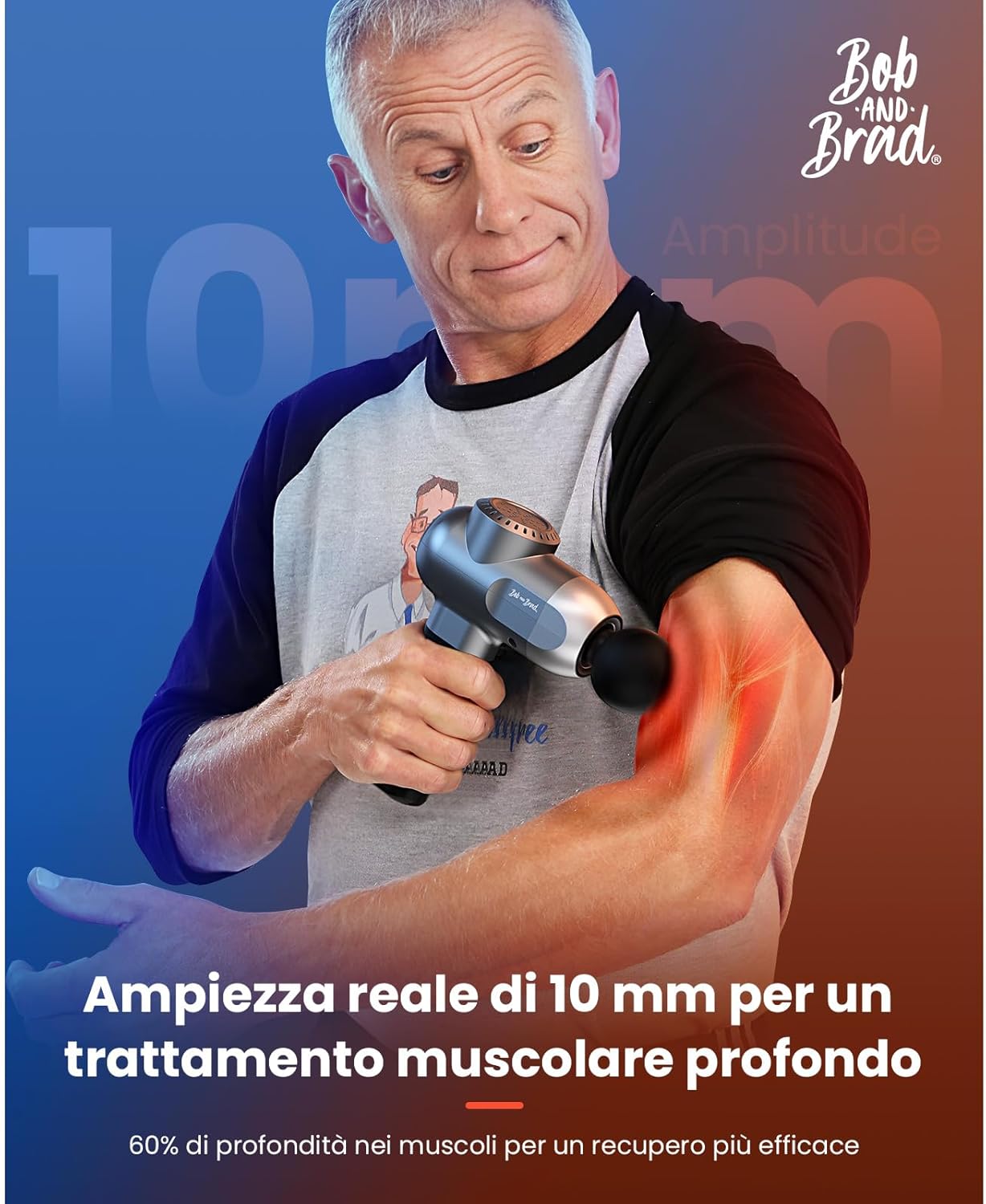 Thumbnail 3 de Bob and Brad C2 Pistola Massaggio Muscolare con 5 testine, 5 velocità e motore brushless