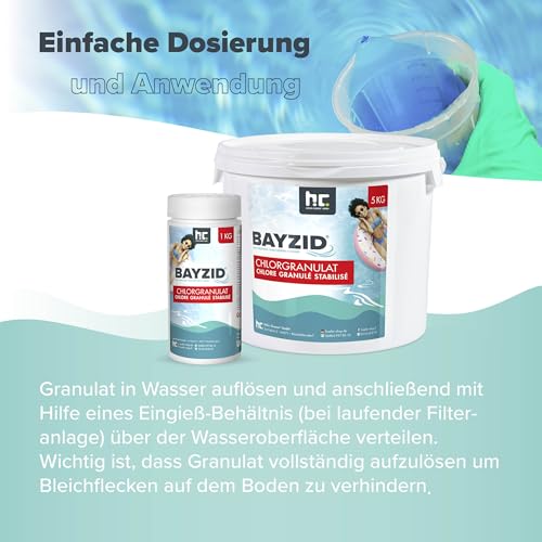 Detalle de Höfer Chemie Chlorgranulat für Pool 5kg – schnelles Chlorkonzept und zuverlässige Desinfektion