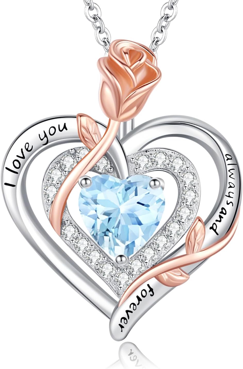 Thumbnail 6 de LAVUMO Halskette Damen Silber 925 Rose Herz