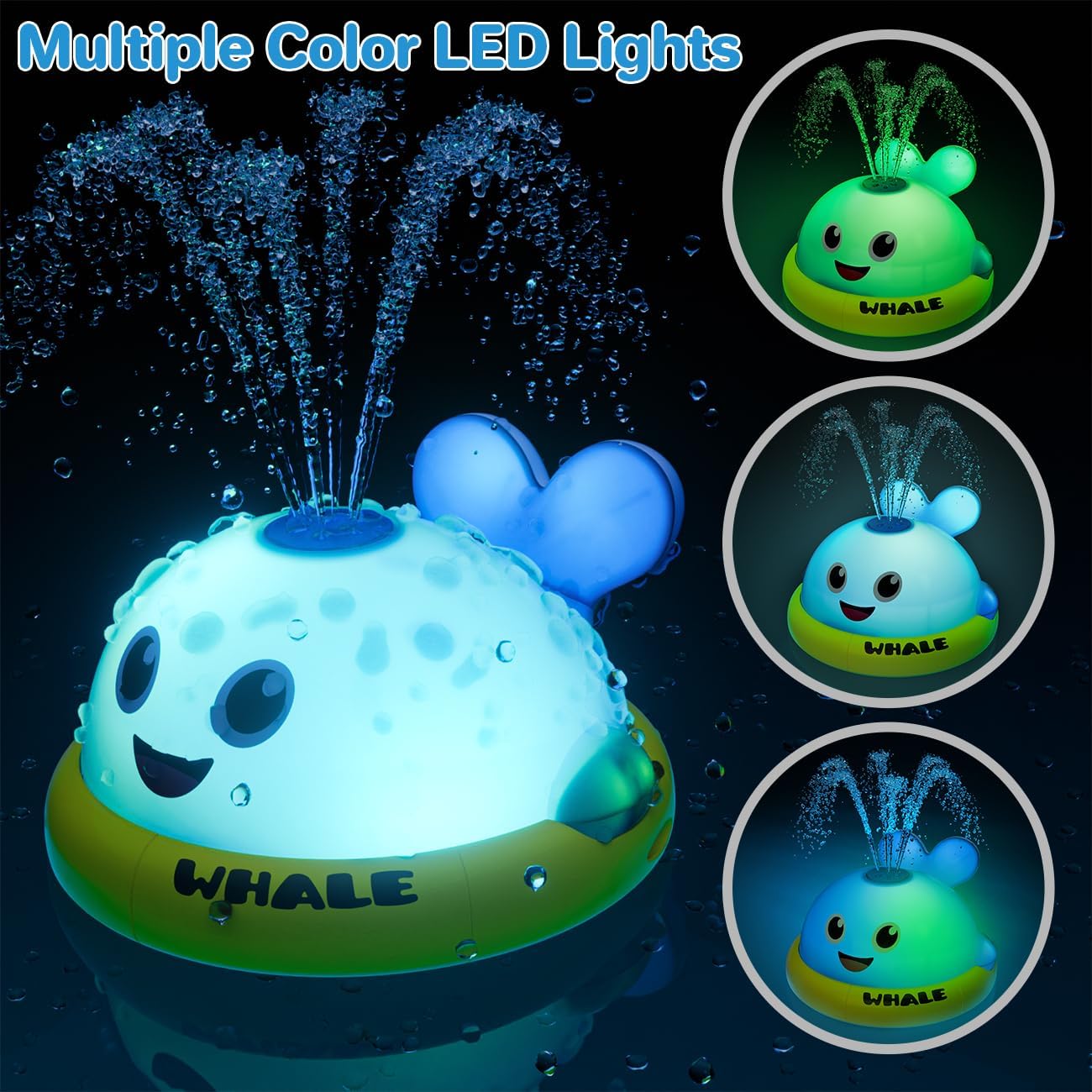 Thumbnail 2 de Baby Light Up Bath Toys whale 1-3 years
