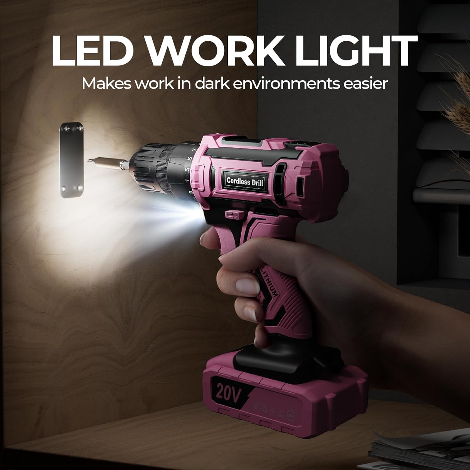 Thumbnail 6 de VIWKO 20V cordless combi drill kit 370 in-lb