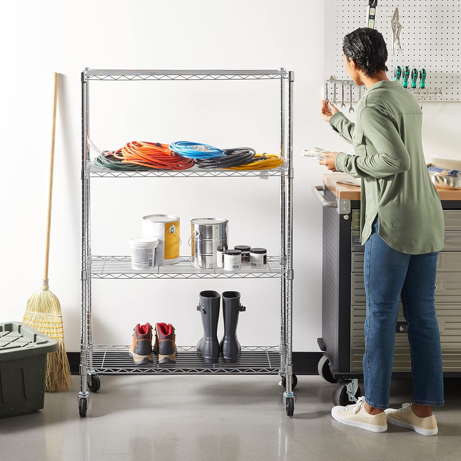 Thumbnail 1 de Amazon Basics 4-Shelf 36" Storage Shelving