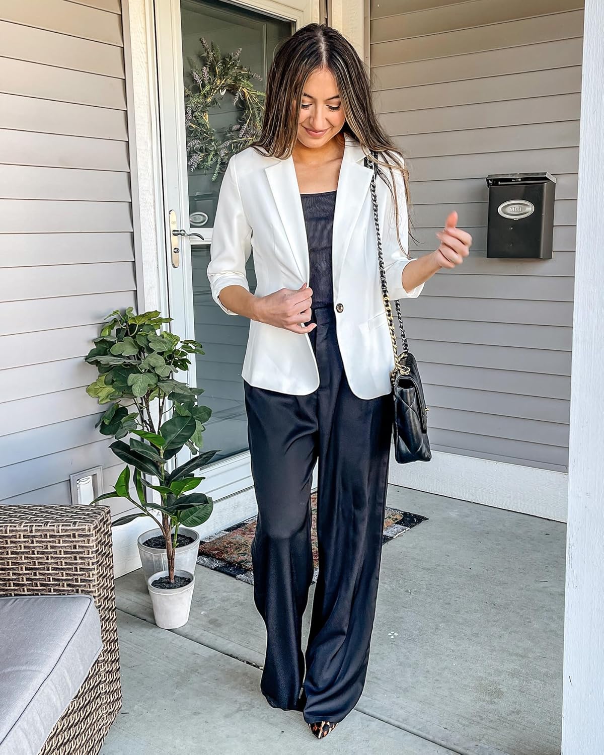 Thumbnail 5 de LookbookStore Women’s 3/4 Sleeve Blazer Suit Jacket for Work & Business Casual