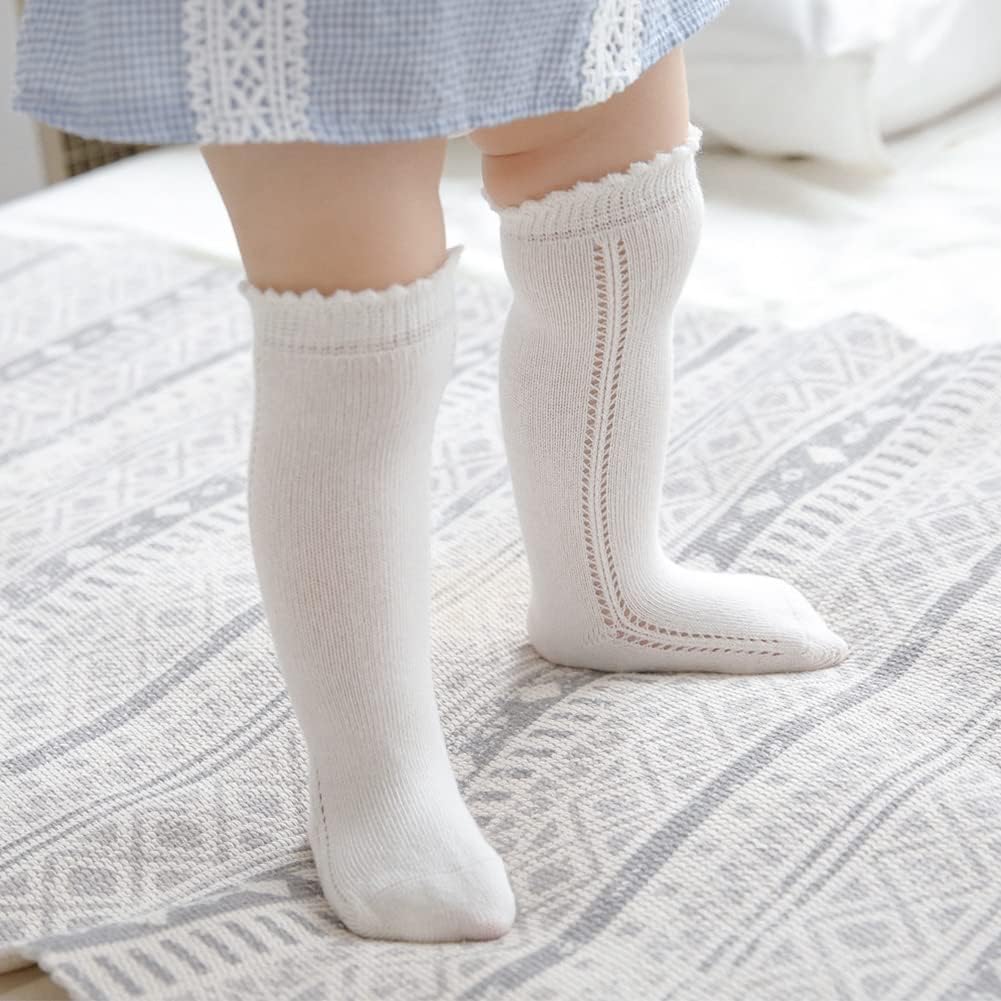 Thumbnail 3 de imKutie Newborn Baby Girls Knee High Socks – Breathable Cotton Knit Stockings (0–24 Months)