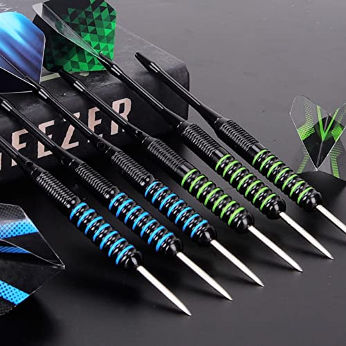 Detalle 2 de Grebarley Lot de 12 fléchettes Professionnelles – 6 x 20 g / 6 x 22 g, tiges en aluminium et ailettes robustes
