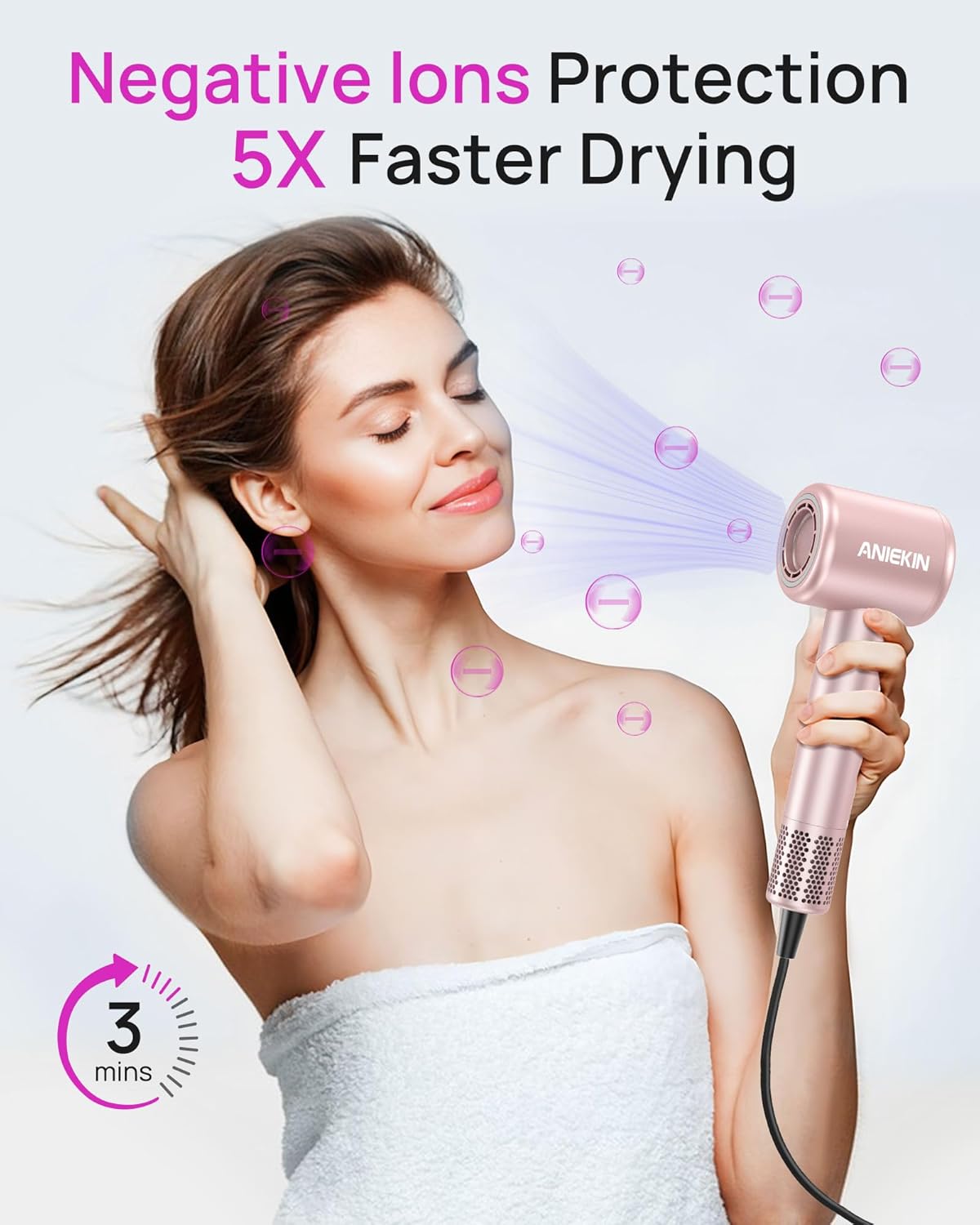 Detalle 2 de Aniekin High-Speed Hair Dryer 110000 RPM