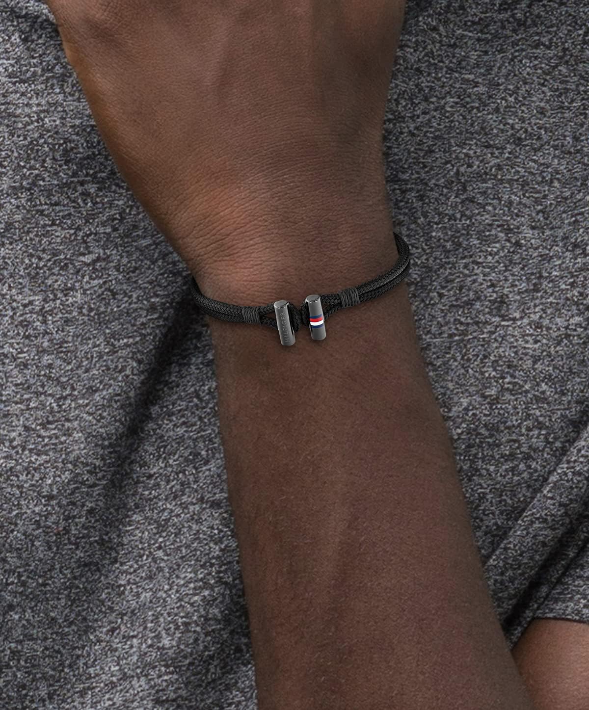 Thumbnail 2 de Tommy Hilfiger Jewelry Armband für Herren aus Nylon – Schwarze Farbe, 19 cm Innenumfang