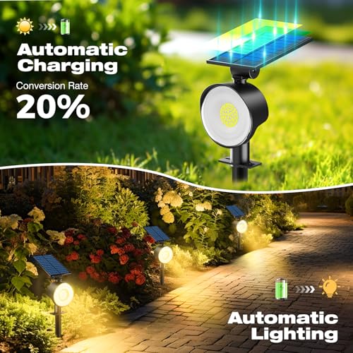 Detalle de nipify Spot Solaire Extérieur – Lot de 4, 53 LED, 3 Modes, Étanche et Réglable