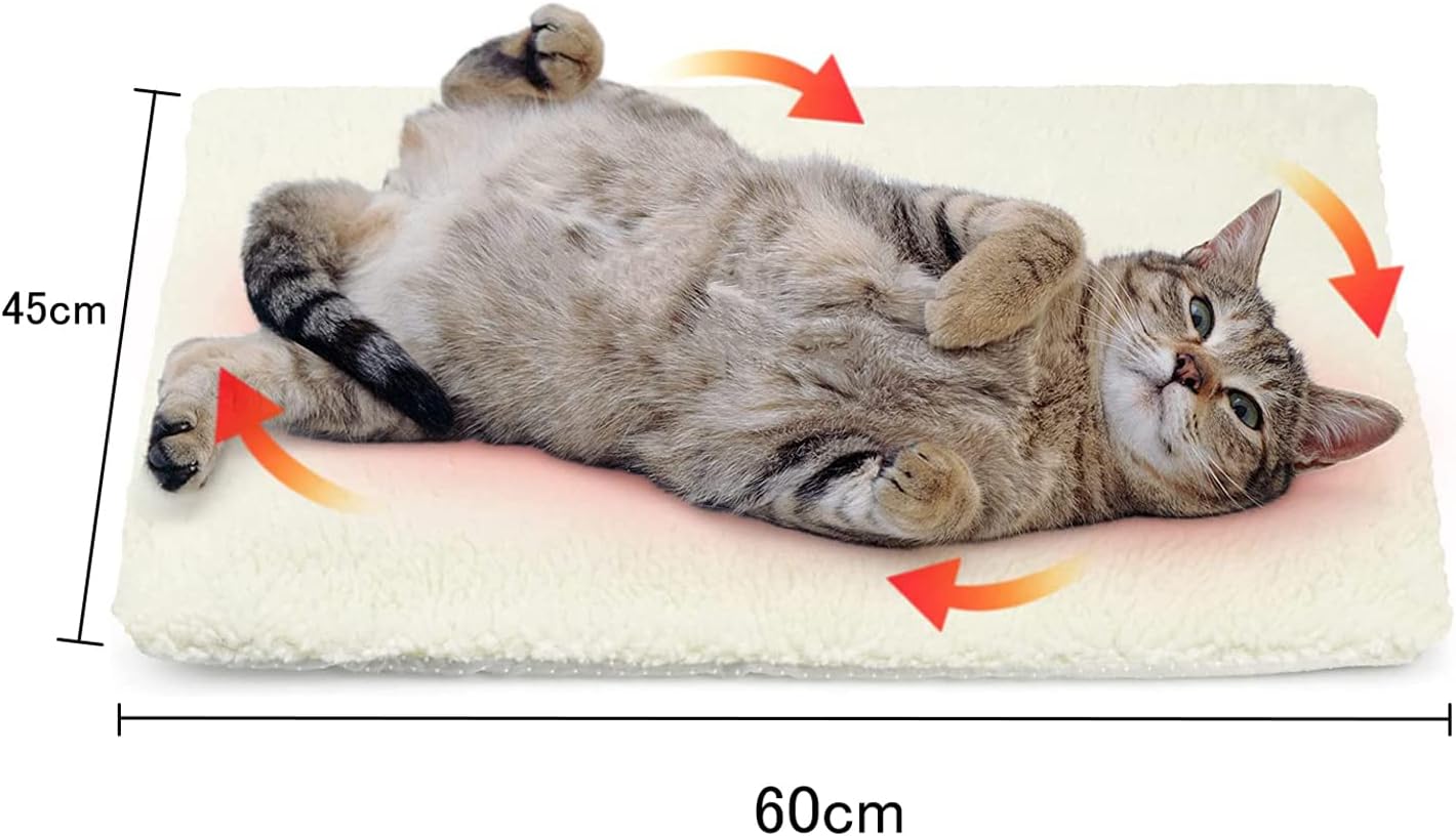 Thumbnail 3 de SUOXU Self-Heating Cat Bed 60x45cm – Plush, Non-Slip, Washable Heated Pad for Indoor & Outdoor Pets