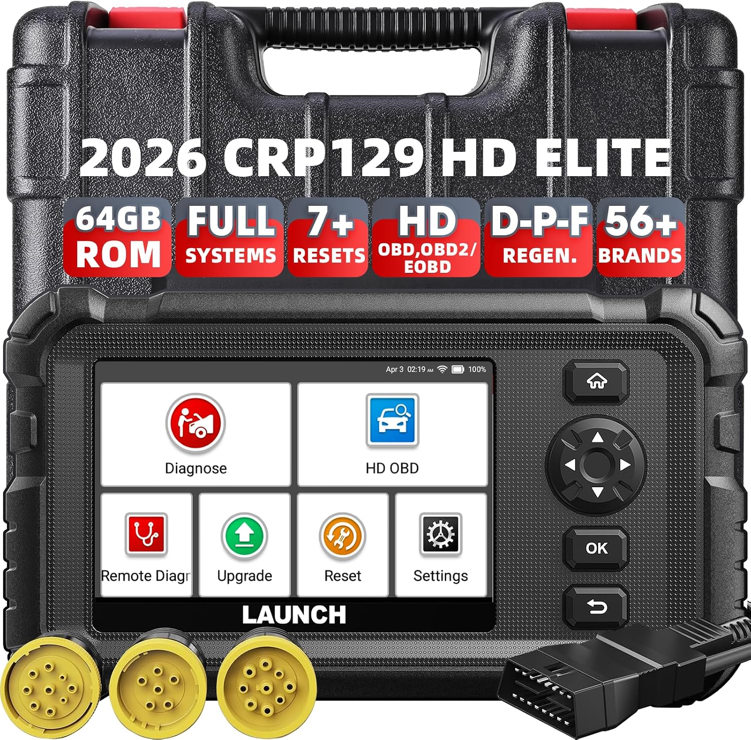 Detalle de LAUNCH CRP129 HD Heavy-Duty Truck Scanner with DPF Regen and 7+ Resets