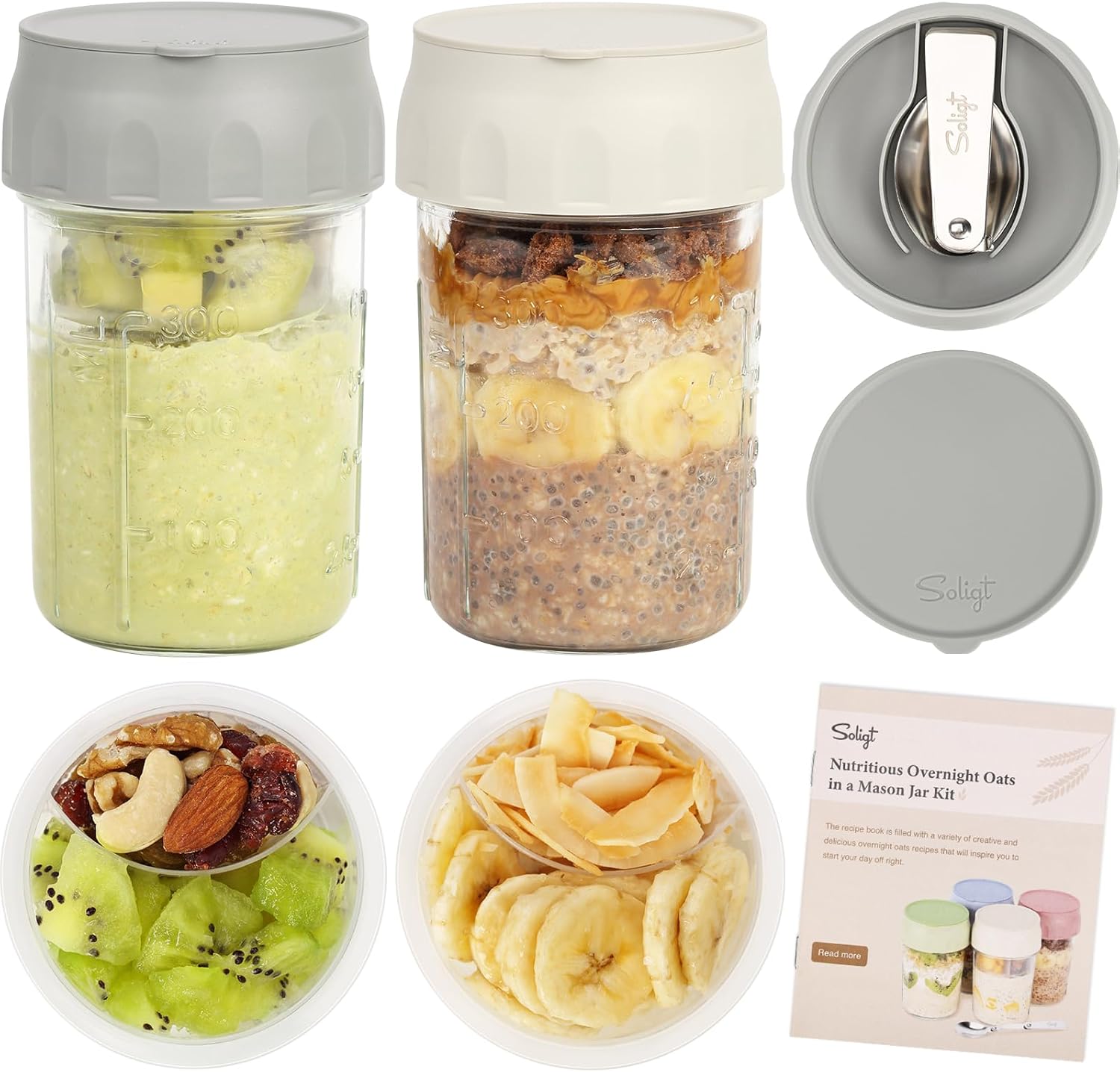 Thumbnail 6 de SOLIGT Overnight Oats Jars 16oz
