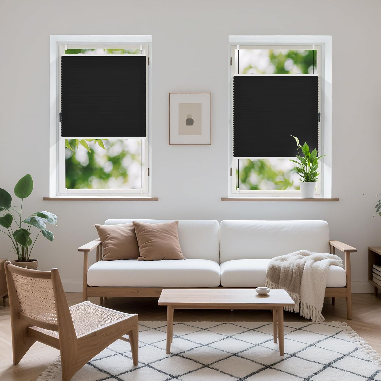 Thumbnail 3 de Zarnan Plissee ohne Bohren Blickdicht UV-Schutz & Lichtfilterung 80x200 cm (Klemmfix, Easyfix)