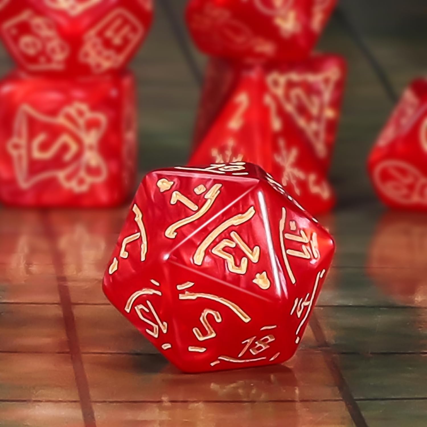 Thumbnail 2 de QMAY DND Dice Polyhedral Dice Set – 7 pezzi per D&D e RPG