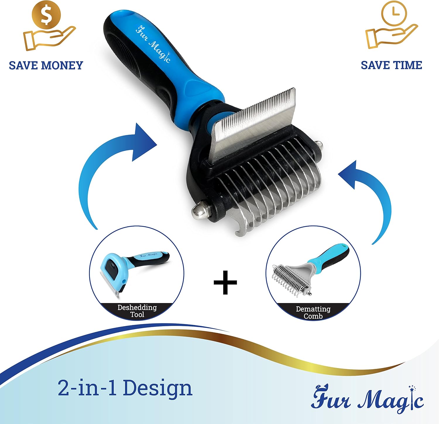 Detalle 2 de Fur Magic Deshedding Tool 2-in-1