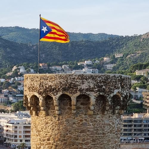 Detalle de Runesol Estelada Catalana - Bandera de Cataluña 91x152 cm para exterior (4 Ojales) - Independentista