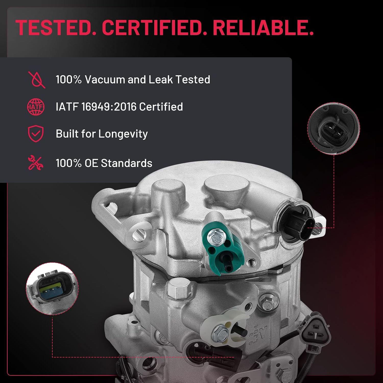 Detalle 2 de BDFHYK A/C compressor with clutch for 3.5L applications